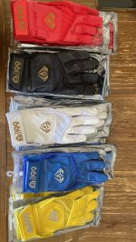 Batting Gloves Text Fonzie at 760 522 8950 for available sizes and colors $40